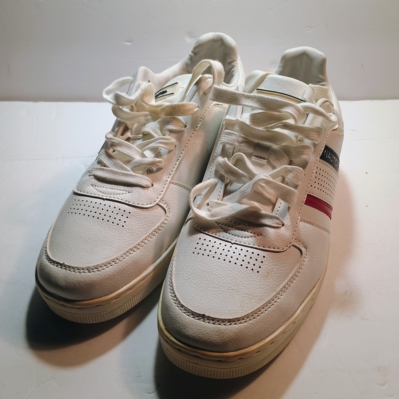 Nautica White Sneakers with Red and Navy Accents - Picture 3 of 6